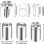 Tornillos acrílico 0.5x1pulg soportes metálicos 24pzas