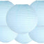 6 Faroles Papel 12pulg para Bodas y Manualidades Azul Claro