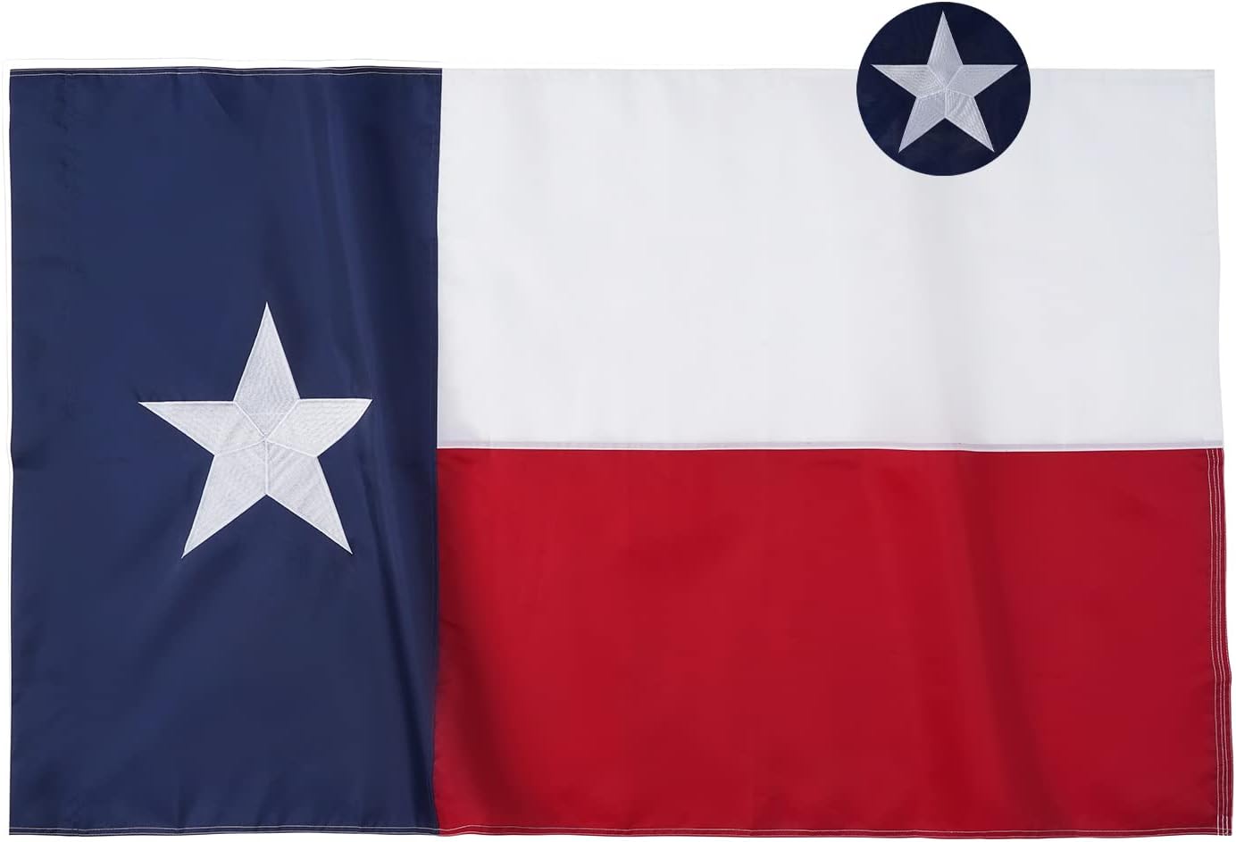 Bandera Texas 3x5 con funda nylon estrella bordada