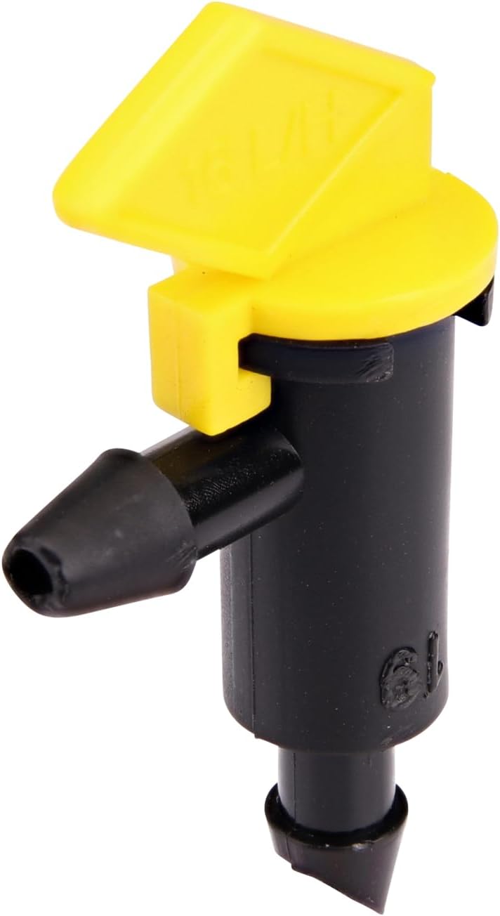 Gotero bandera 4GPH emisor riego goteo paquete 10 negro/amarillo