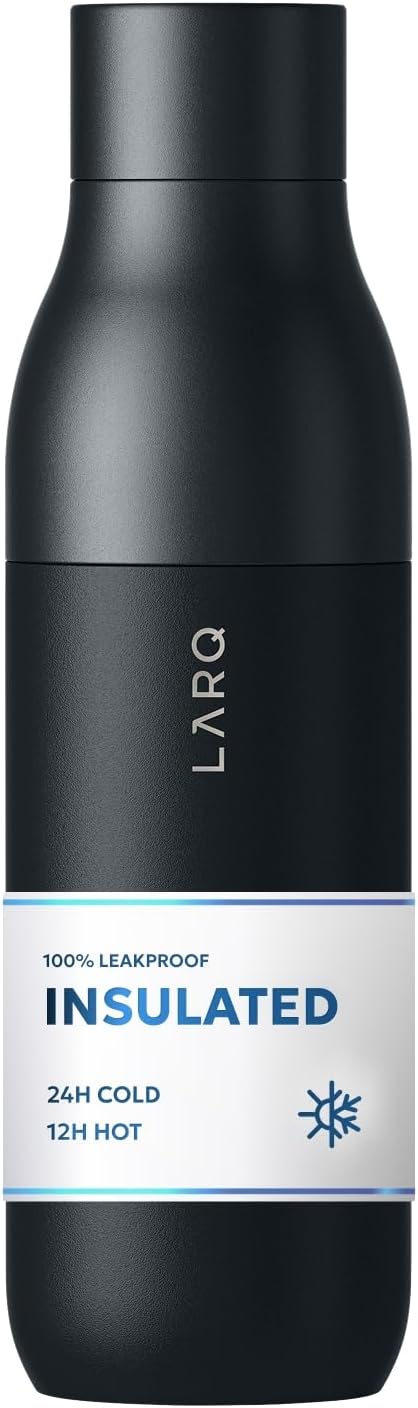 Botella agua acero inox 17oz sin BPA reutiliz. negro