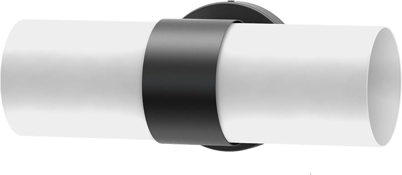 Aplique Doble Negro Mate para Iluminación Interior