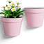 2 Pzas Macetas Pared Plástico 7.5pulg Rosa