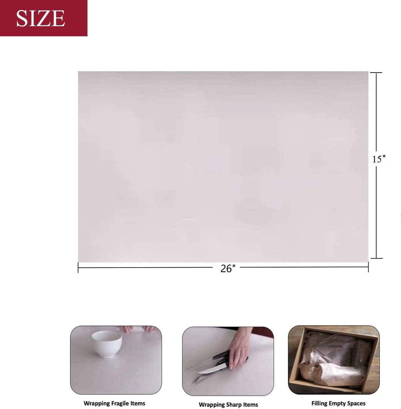 Hojas papel embalaje 50 pzas 26x15pulg para proteger artículos