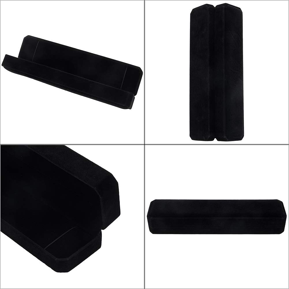 Pack 2 pulseras terciopelo negro caja regalo