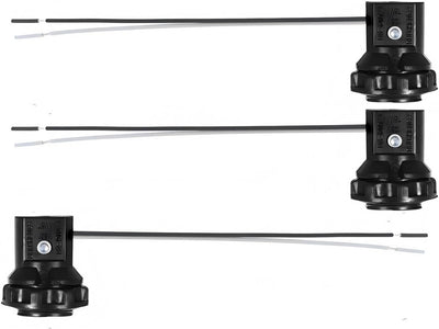 Enchufe E12 con cables 6pulg anillo roscado fenólico 75W