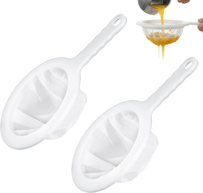 Paquete de 2 coladores de malla de nailon con mango antideslizante para café y leche
