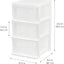 Organiz. plástico 3 cajones pack 2 para baño dormitorio
