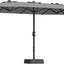 Sombrilla patio 15ft base doble cara UV duradero