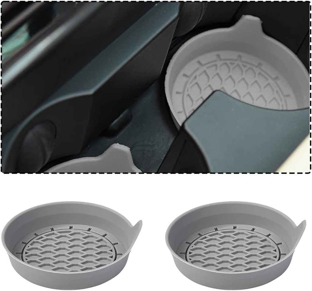 Set 2 portavasos silicona almohadilla aislante antideslizante coche