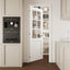 Shaker vidrio 28x80pulg puerta granero baño blanco