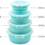 Tazones silicona plegables con tapa set 4 para campamento