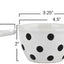 Taza medidora cerámica set 4 blanco y negro