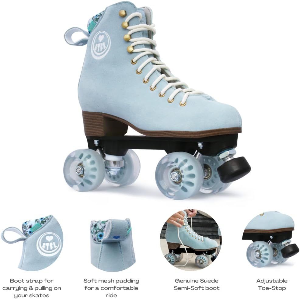 Patines rítmicos botas gamuza negro azul gris verde rosa