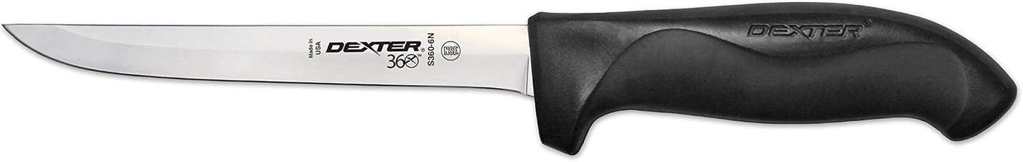 Cuchillo deshuesado acero inox 6pulg mango negro profesional
