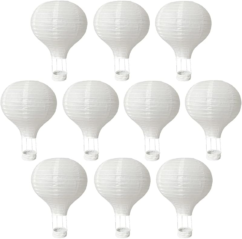 10 Faroles Papel Colgantes 12pulg Decoración Fiesta