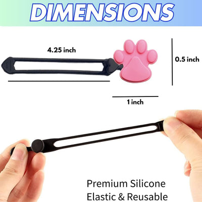 Cordón silicona con adorno perro rosa para auriculares y cargadores