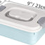 6 Cubos Plástico con Tapa 2.1qt Caja Apilable