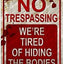 Cartel metal no trespassing