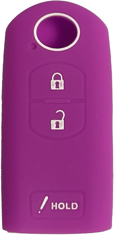 Funda llavero CX3 CX9 3 botones silicona Mazda 2010-2020 morado