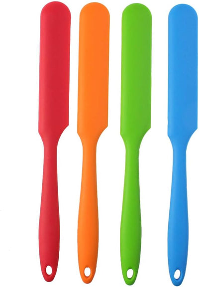 4 Pzas Espátulas Silicona Antiadherente para Hornear Multicolor
