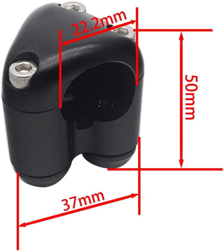 Interruptor manual 3 botones universal 7/8" Negro