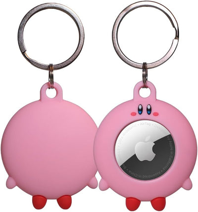 Funda silicona rosa para AirTag llaves bolsos niños