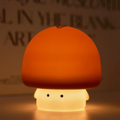 Luz nocturna bebé recargable silicona mesita noche marrón