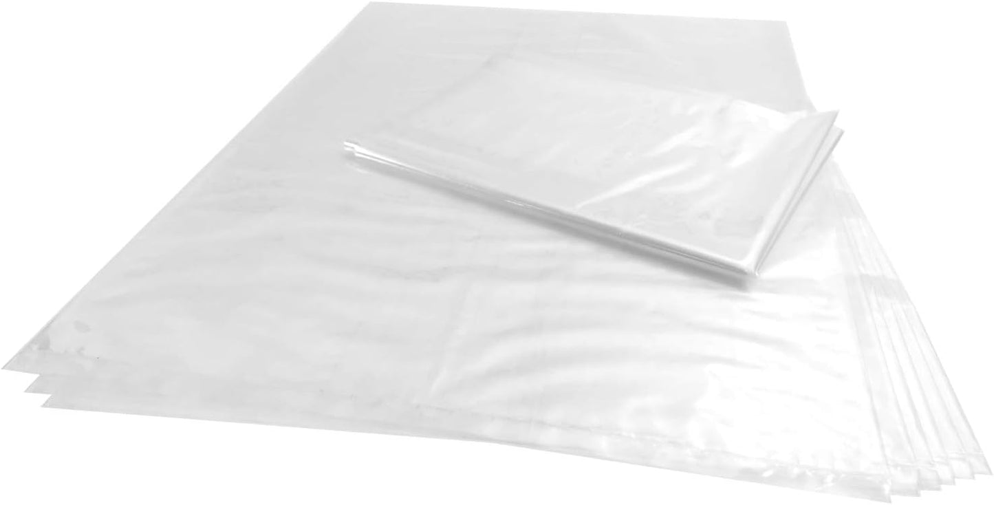 500 bolsas plástico transparente 12x18" planas abiertas