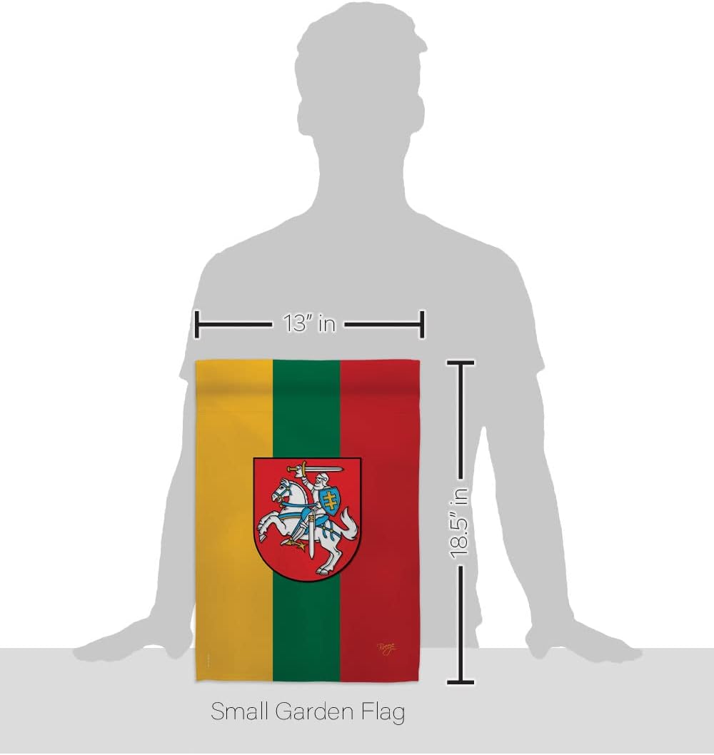 Bandera Lituania jardín decoración doble cara