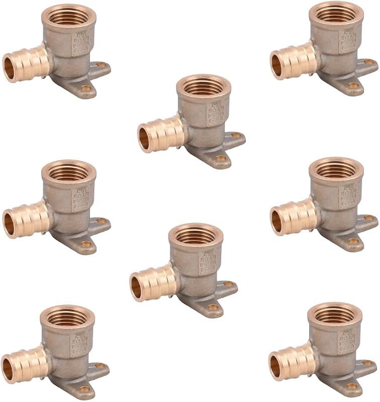 Codo latón ProPEX 1/2" FPT con oreja 8 Uds