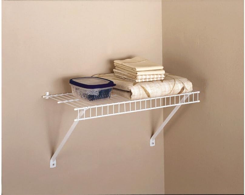 Estante pared 2ft color blanco sistema alambre hogar