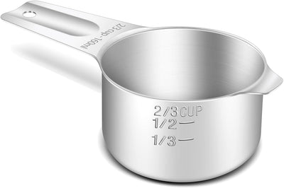 Taza medidora 2/3 tazas acero inox con cuchara