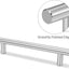 25 Manijas Plateadas Cajones 10" Barra T Acero Inox