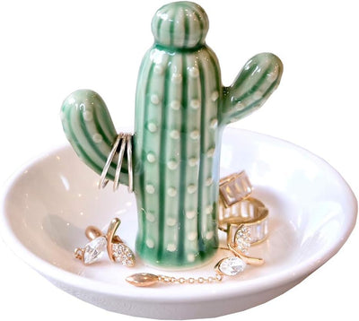 Plato soporte anillos cactus decorativo regalo mujer niña