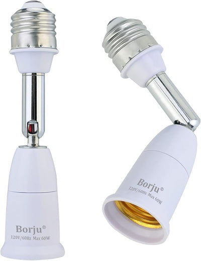 Extensor enchufe luz 4.5pulg ajustable 360° E26