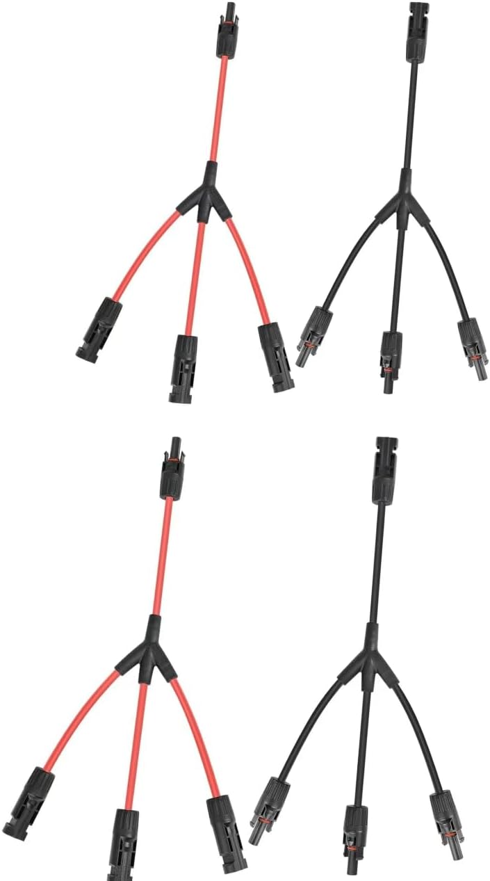 Conectores solares 1500V 30A PPO 10AWG paralelo rojo-negro