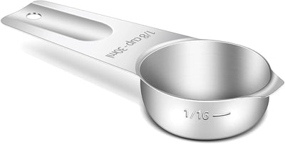 Taza medidora 1/8 taza acero inox con cuchara