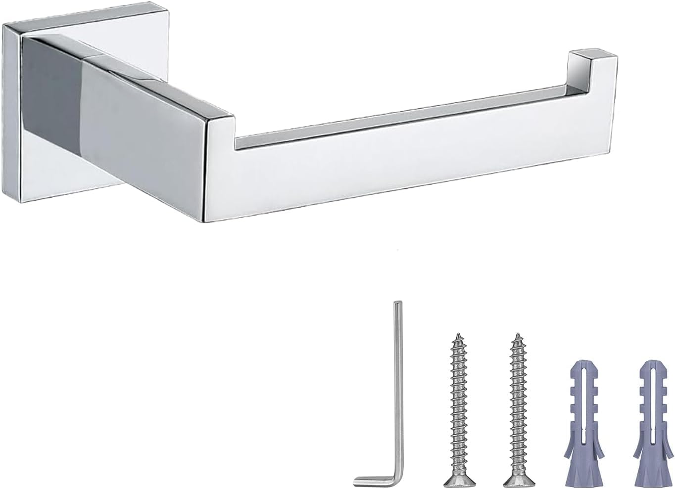 Portarrollos baño acero inox cromado pared