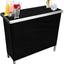 Barra fiesta plegable negra con estante y bolsa transporte