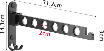 Escurridor ropa pared negro 1 pack ahorra espacio