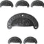 Tirador hierro fundido negro cajón 7pulg set 6