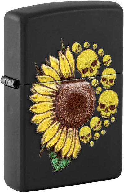 Encendedor bolsillo negro textura girasol
