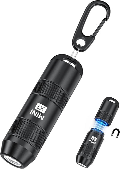 Linterna LED mini llavero magnético recargable alta luminosidad