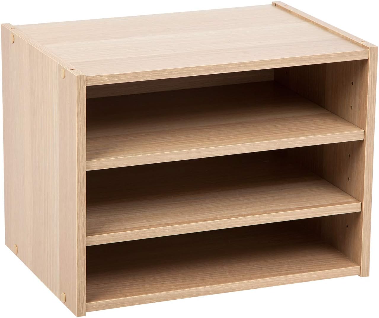 Caja almacenamiento madera modular puerta marrón claro
