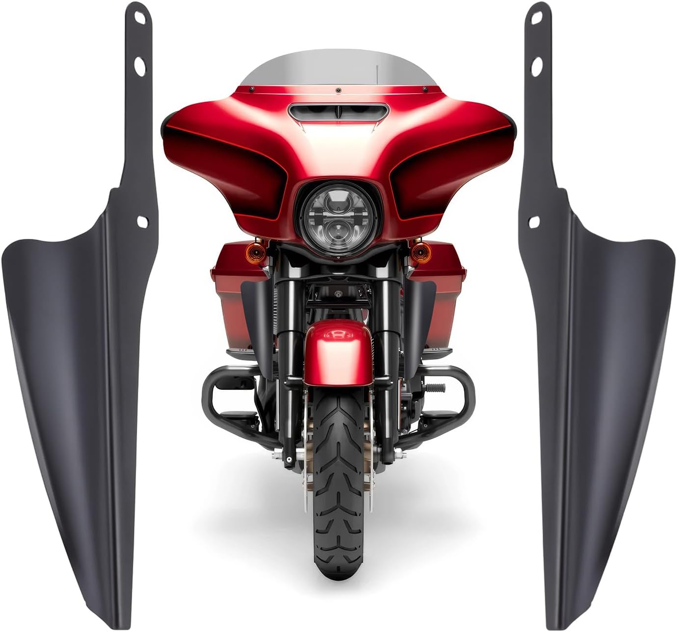 Deflectores viento horquilla HD Street Glide FLHT FLHR negro