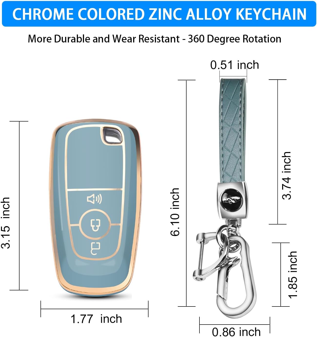 Funda TPU llavero Ford 2018-24 Explorer Bronco Escape Edge