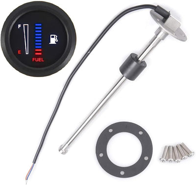 Kit sensor combustible y nivel agua barco 12pulg acero inox