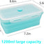 Recipientes silicón 40.6oz plegables camping cocina
