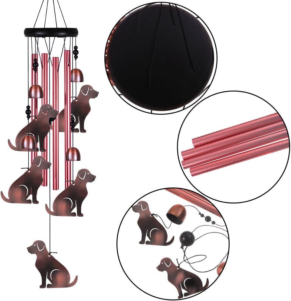 Campanillas viento para perros 28" hogar balcón